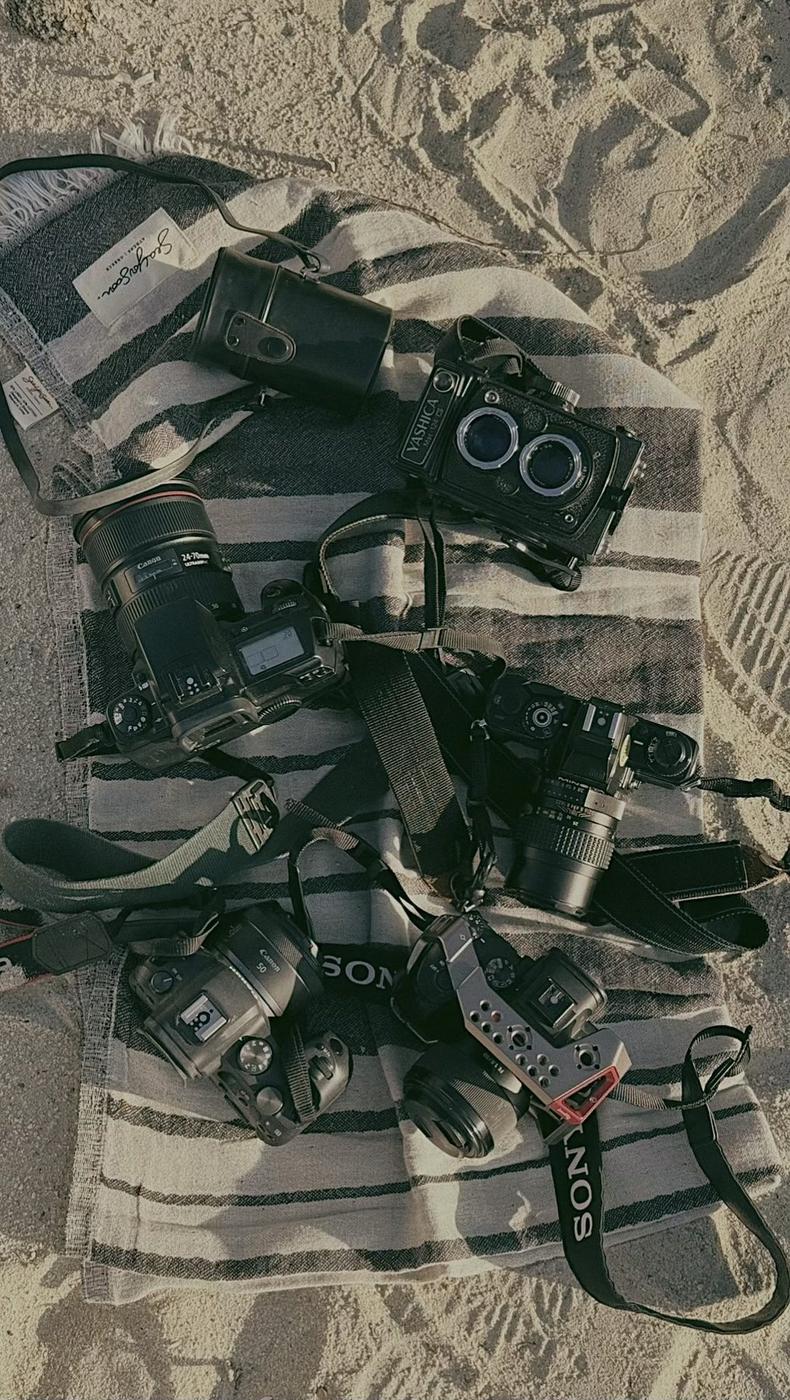 Cameras on the beach